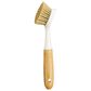 HIC Kitchen Handle Dish Scrubbing Brush in White and Brown, , large