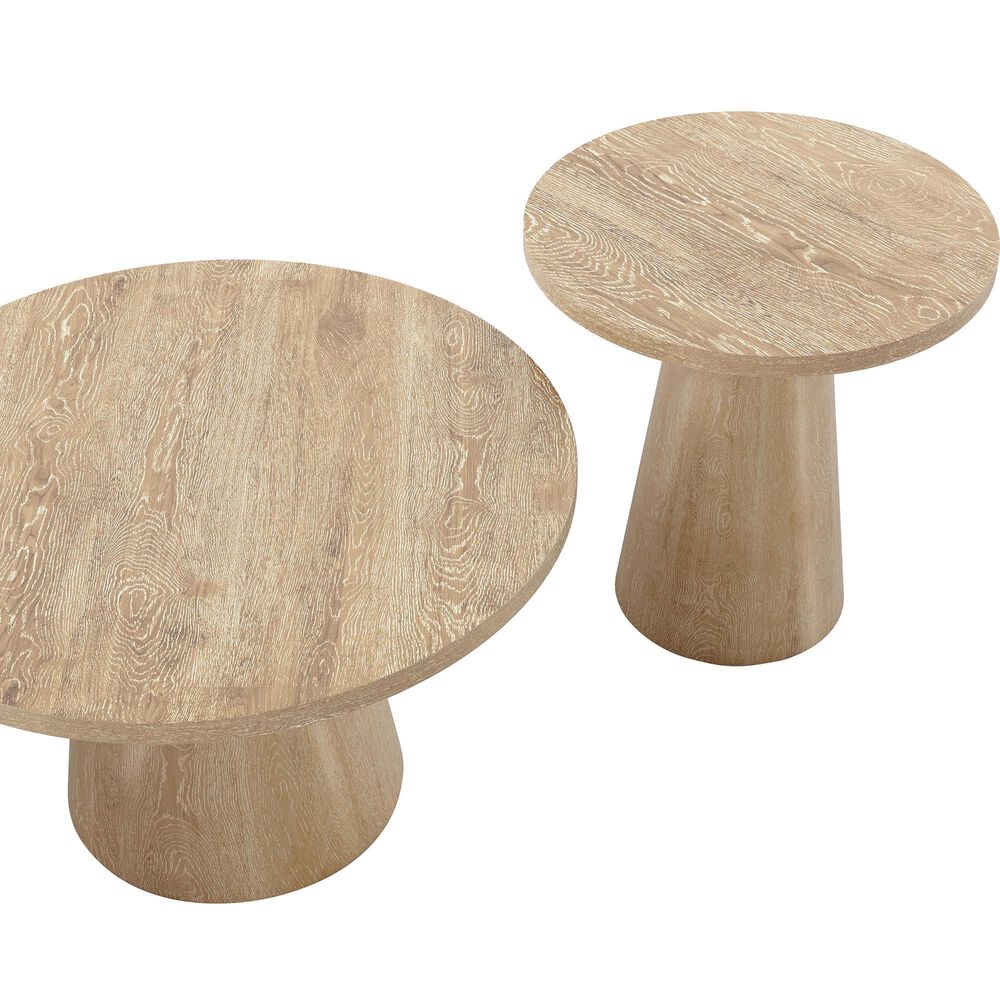 Furniture of America Halewood 2-Piece Coffee Table Set in Oak, , large