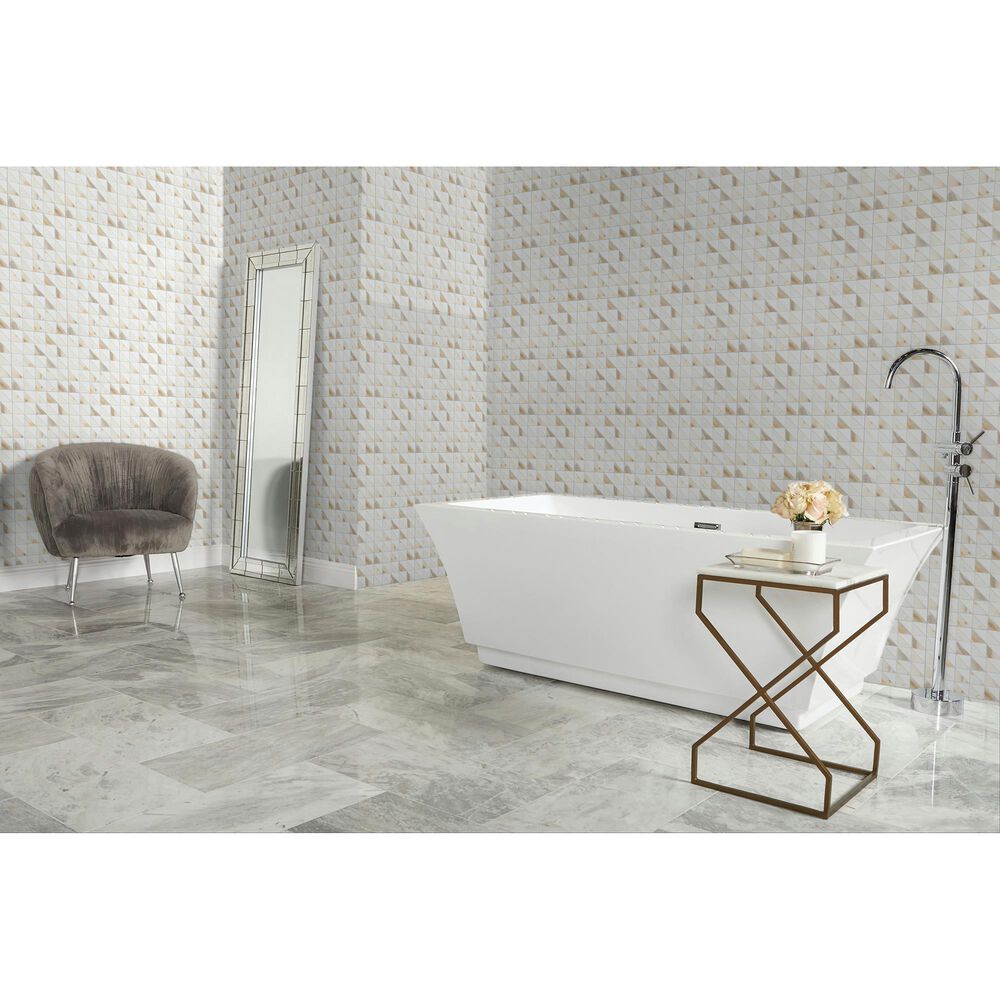 Dal-Tile Gamma Bella Blend 12&#39;&#39; X 12&#39;&#39; TRIANGLE Natural Stone Mosaic Sheet, , large