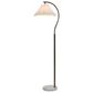 Flair Industries Vivienne Floor Lamp in Steel and White, , large
