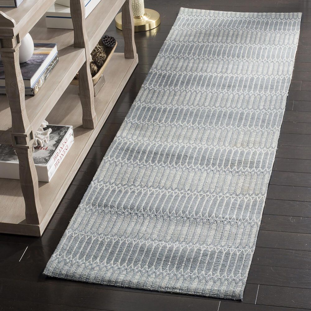 Safavieh Marbella Geometric 2&#39;3&quot; x 8&#39; Silver Runner, , large