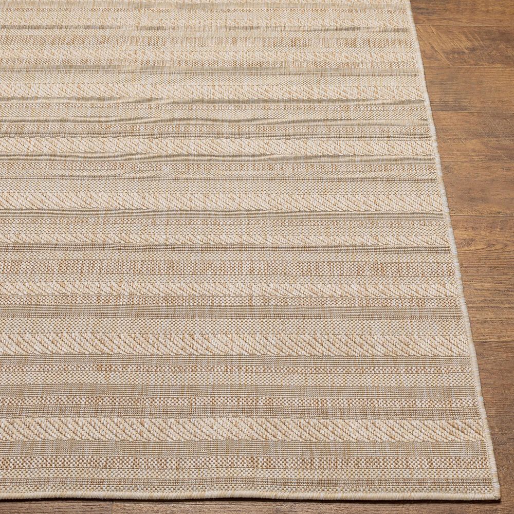 Surya Eagean EAG-2409 Light Beige, Brown, Cream and Light Brown 2&#39; x 2&#39;11&quot; Indoor/Outdoor Area Rug, , large