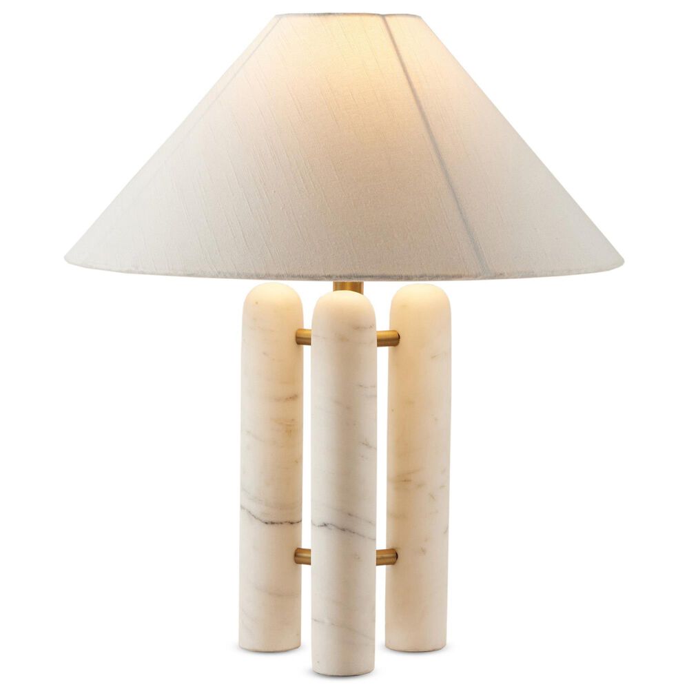 Four Hands Medici Table Lamp in Charcoal, White and Antique Brass, , large