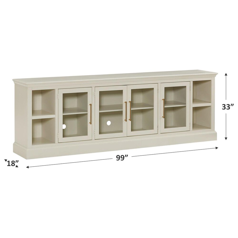 Riva Ridge Byron 98&quot; TV Console with 4 Doors in White, , large