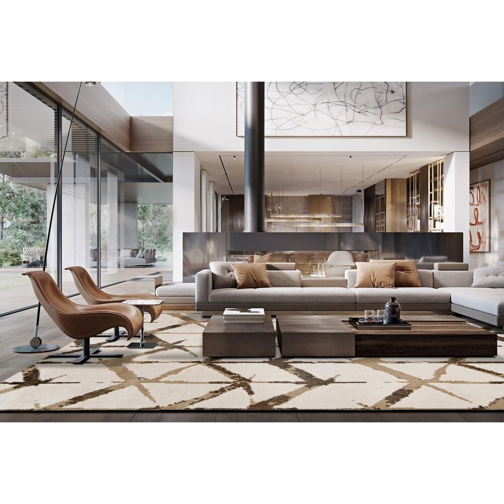 Radici USA Dora 10&#39; x 14&#39; Beige and Tan Area Rug, , large