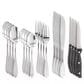 Oster Silvermist 20 Piece Flatware Set with Steak Knives in Stainless Steel, , large