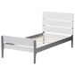 Baxton Studio Nereida Twin Platform Bed in White/Grey, , large