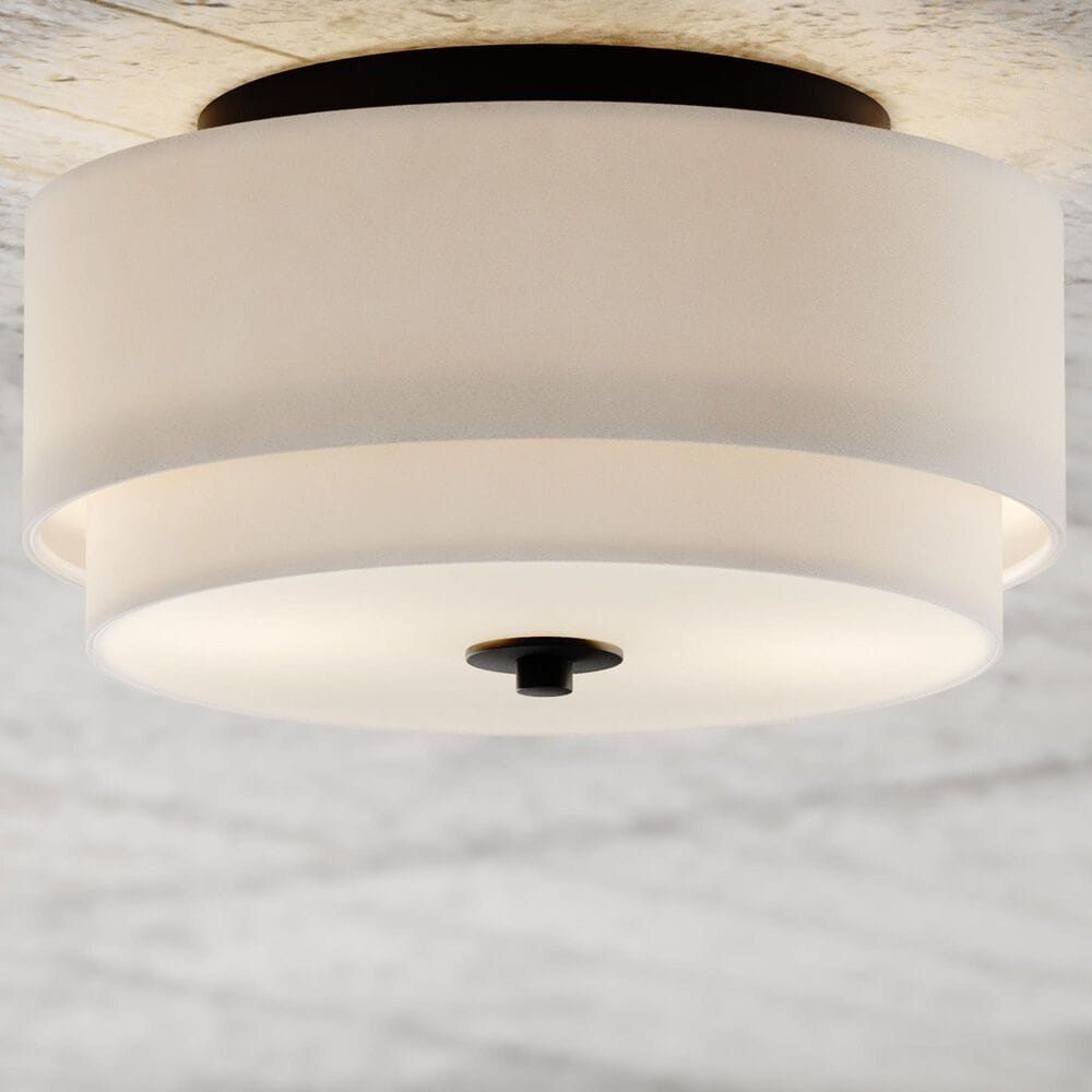 Vaxcel Burnaby 2-Light Flush Mount in Black, , large