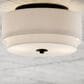 Vaxcel Burnaby 2-Light Flush Mount in Black, , large