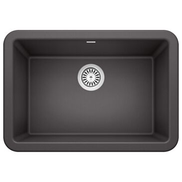 Blanco Ikon 27" Apron Single Bowl Farmhouse Sink in Cinder, , large