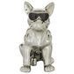 CosmoLiving by Cosmopolitan 12" Dog Sculpture in Silver, , large