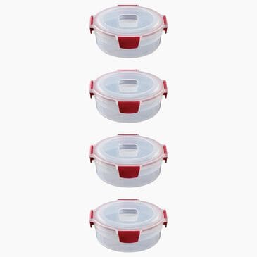 Joseph Joseph Nest Lock 8-Piece Round Food Container Set in Red, , large