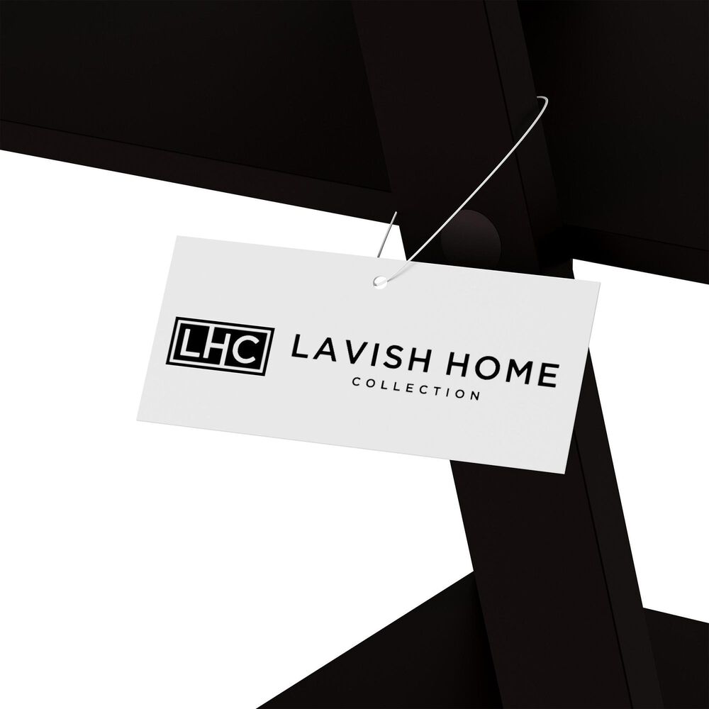 Timberlake Lavish Home 4-Shelf Ladder Bookcase in Black, , large