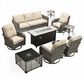 HOMLUX 9-Piece Outdoor Conversation Set in Beige, , large