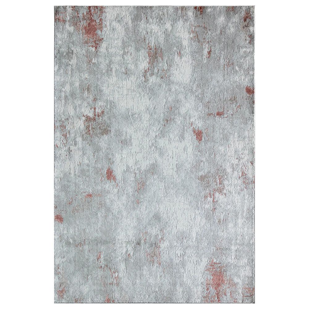 Rugs America Samina Silent Night 5"3" x 7" White and Gray Area Rug, , large