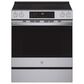GE Profile 2-Piece Kitchen Package with 30" Smart Slide-In Electric Range and Over-the-Range Sensor Microwave Oven in Stainless Steel, , large