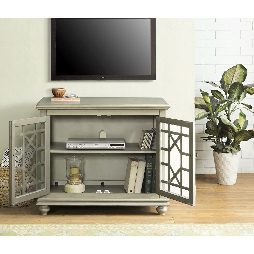 Martin Svensson Home Marche Small Spaces 32&quot; TV Stand in Antique Silver, , large