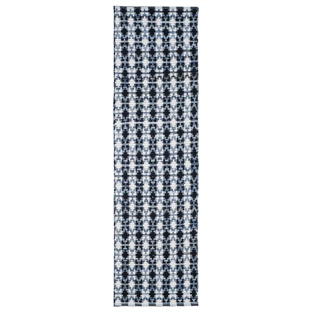 Safavieh Montauk Southwestern 2"3" x 6" Ivory, Blue and Black Runner, , large