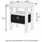 HOMLUX 1-Drawer End Table in White, , large