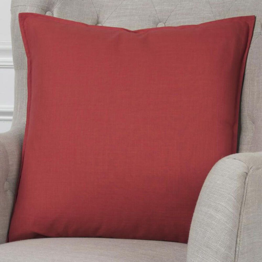 Rizzy Home 20" x 20" Pillow Cover in Solid Bright Red, , large