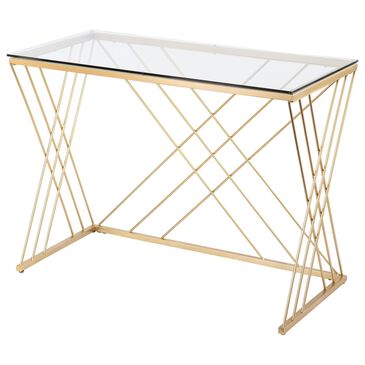 Southern Enterprises Dezby Desk in Gold, , large