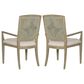 Hooker Furniture Surfrider Carved Back Arm Chair with Beige Cushion in Driftwood (Set of 2), , large