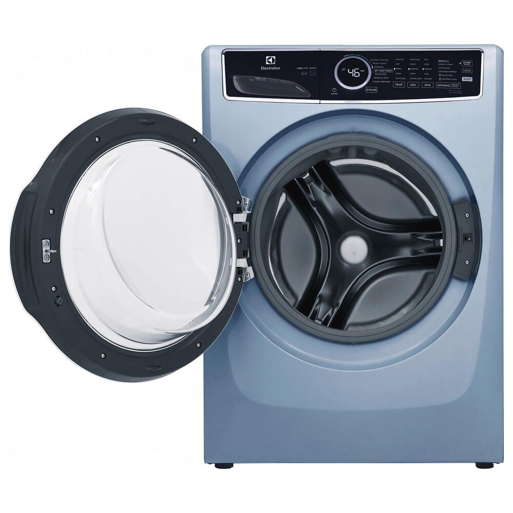 Electrolux 4.5 Cu. Ft. Front Load Washer and 8 Cu. Ft. Gas Dryer Laundry Pair with Pedestal in Glacier Blue, , large