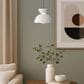 Golden Lighting Vintra LED 1-Light Pendant in Sand White with Chrome, , large