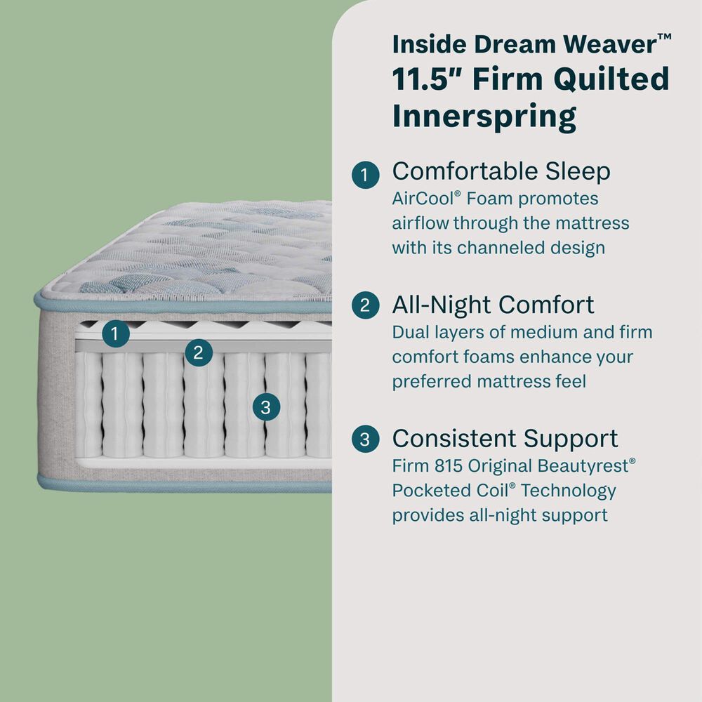 BeautySleep Essential Dream Firm Queen Mattress with High Profile Box Spring, , large