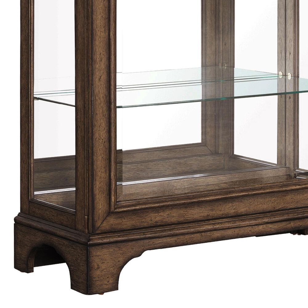 Chapel Hill Accents Sliding Door Curio Cabinet in Brown, , large