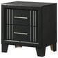 Crown Mark Charlie 2-Drawer Nightstand in Charcoal, , large
