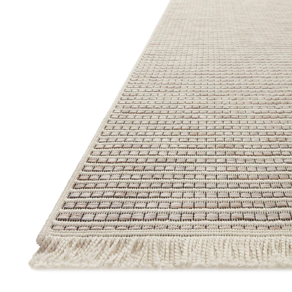 Amber Lewis x Loloi Malibu MAB-04 2&#39;3&quot; x 3&#39;9&quot; Ivory and Dove Indoor/Outdoor Area Rug, , large