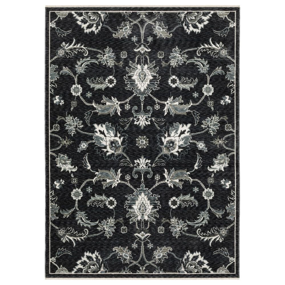 Oriental Weavers Echo ECH05 Blue and Ivory 6"7" x 9"6" Area Rug, , large