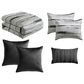 Hallmart Collectibles Eris 6-Piece Queen Comforter Set in Black and Gray, , large