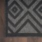 Nourison Versatile 4" x 6" Charcoal and Black Indoor/Outdoor Area Rug, , large