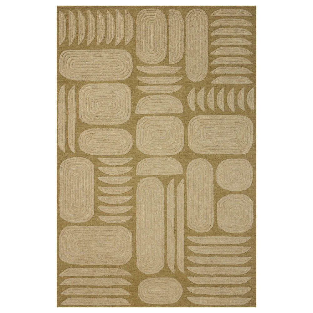 Loloi Madi Light Olive and Oatmeal 7"9" x 9"9" Area Rug, , large