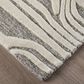 Feizy Kimball Gray and Ivory 3"6" x 5"6" Area Rug, , large