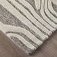Feizy Kimball Gray and Ivory 3"6" x 5"6" Area Rug, , large