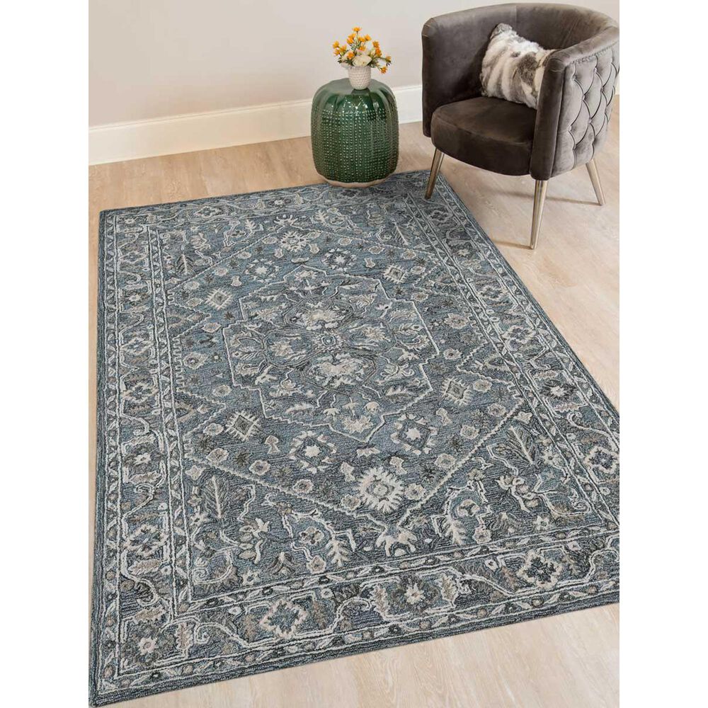 Amer Rugs Vestige 9&#39; x 13&#39; Steel Blue Area Rug, , large