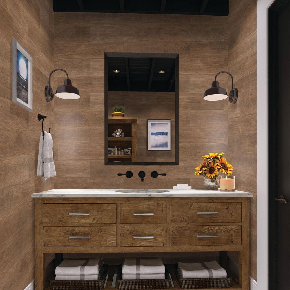 Dal-Tile Willow Bend Dark Brown 6&quot; x 36&quot; Porcelain Tile, , large