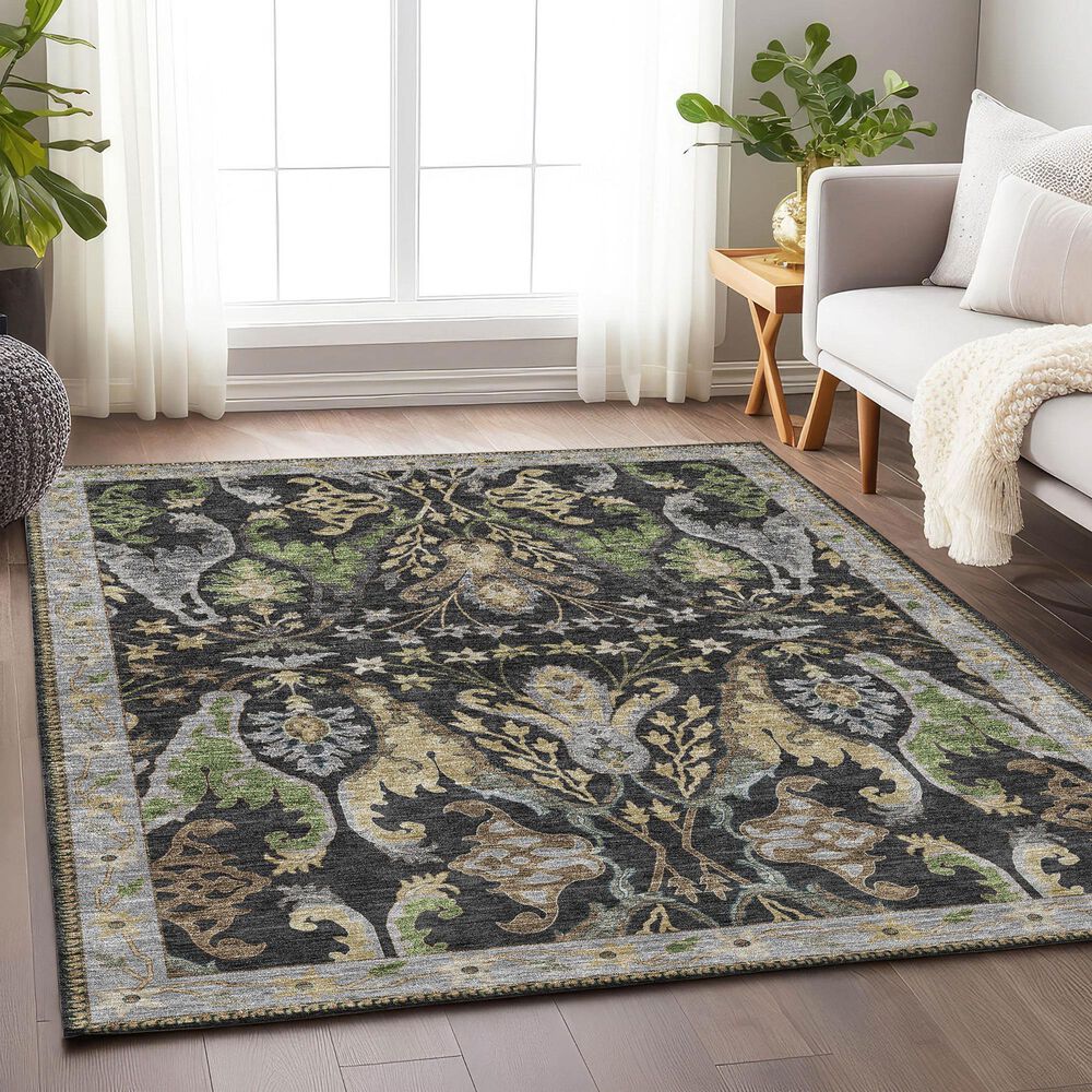 Dalyn Rug Company Hatay HY6 8&#39; x 10&#39; Black Area Rug, , large