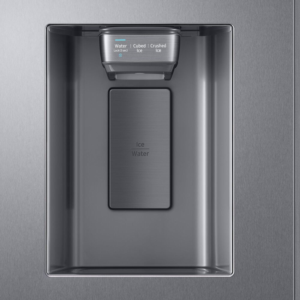 Samsung 22 Cu. Ft. Side by Side Refrigerator with Touch Screen Family Hub in Stainless Steel, , large