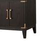 Lexora Home Laurel 60" Double Bathroom Vanity in Brown Oak with White Quartz Top and Rectangular Sinks, , large
