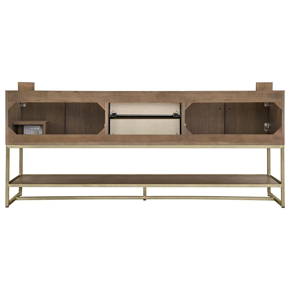 37B Mauri 72" Double Bathroom Vanity with Metal Base in Walnut Drift with High-Profile 4" White Composite Stone Top, , large
