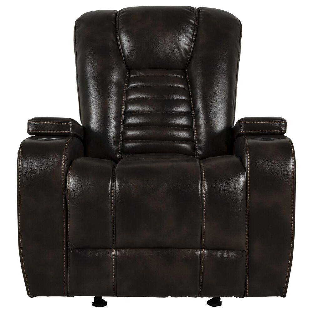 Oxford Furniture Manual Glider Recliner in Bolero Coffee, , large