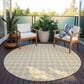 Dalyn Rug Company Marlo 6" Round Gold Indoor/Outdoor Area Rug, , large