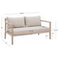 Linon Home Decor Teagon 2-Seater Outdoor Sofa with Beige Cushions in Natural, , large