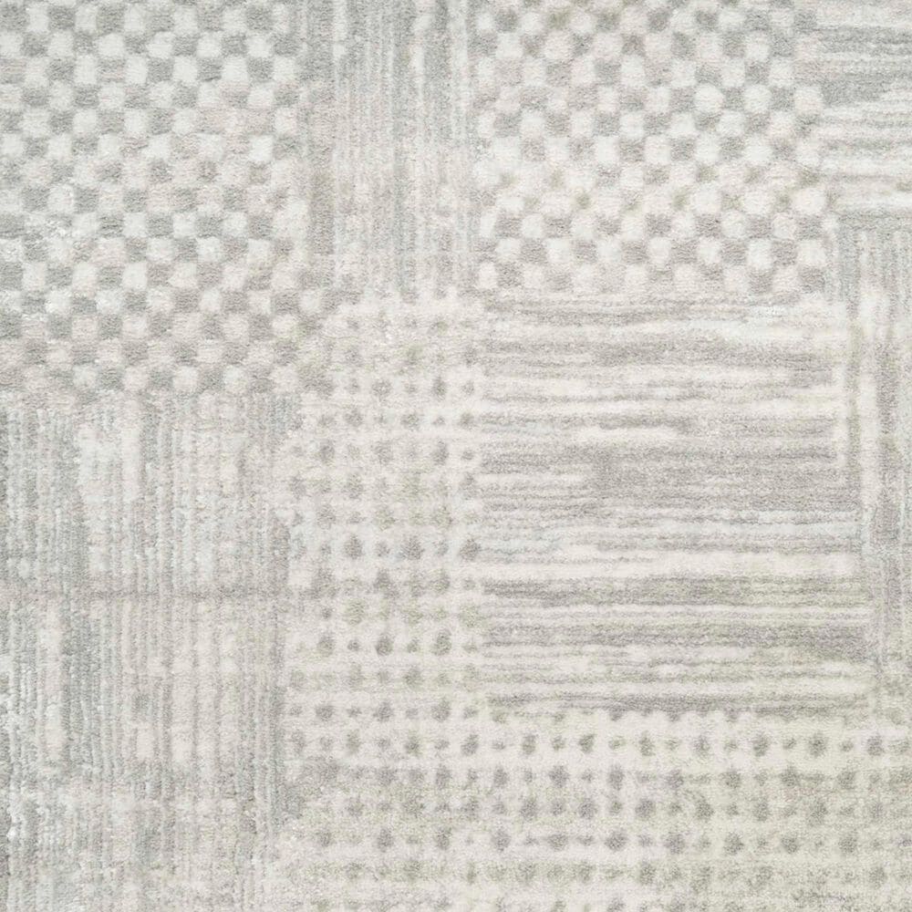 Nourison Glitz GLZ09 Silver and Grey 3&#39;11&quot; x 5&#39;11&quot; Area Rug, , large