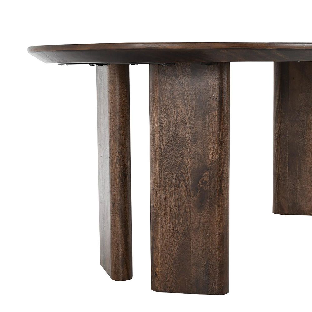 Classic Home Norwood Mango Wood 78&quot; Dining Table Bark Brown, , large