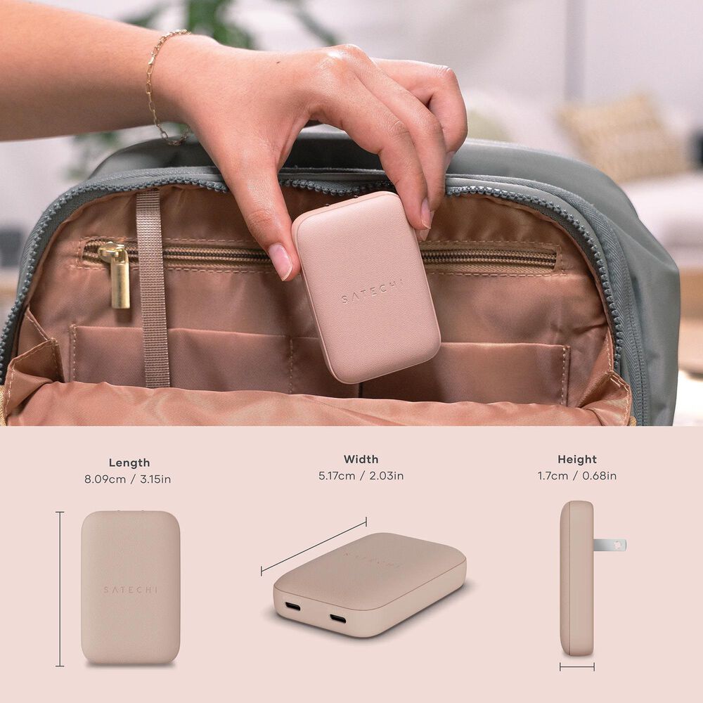 Satechi OntheGo 67W Slim Wall Charger in Desert Rose, , large